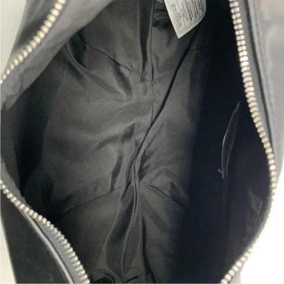 H&M Faux Leather Hobo Zip Top Shoulder Bag Purse Black EUC - Picture 2 of 4